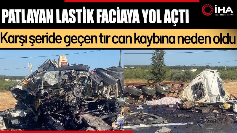 Antalya'nın Aksu ilçesinde iki tırın çarpışması sonucu meydana gelen trafik