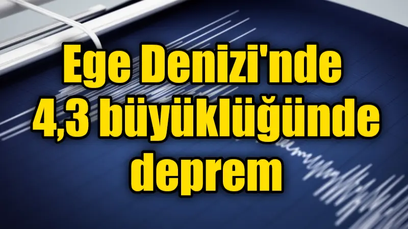 Ege Denizi'nde saat 02.01'te 4,3 büyüklüğünde deprem meydana geldi.