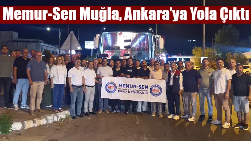Muğla’dan 70 kişilik ekiple yola çıkan Memur-Sen İl Temsilciliği, tıkanan