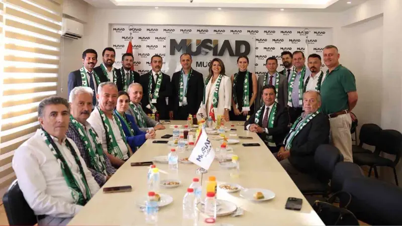 Muğlaspor yönetimi, kulübe destek arayışları kapsamında MÜSİAD Muğla Şubesi'ni ziyaret