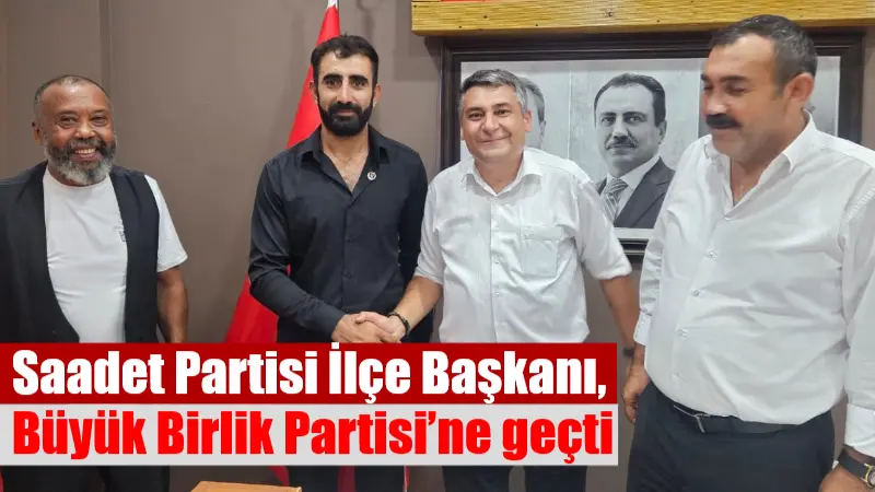 Saadet Partisi Dalaman İlçe Başkanı Tarık Gezen, düzenlenen rozet töreni