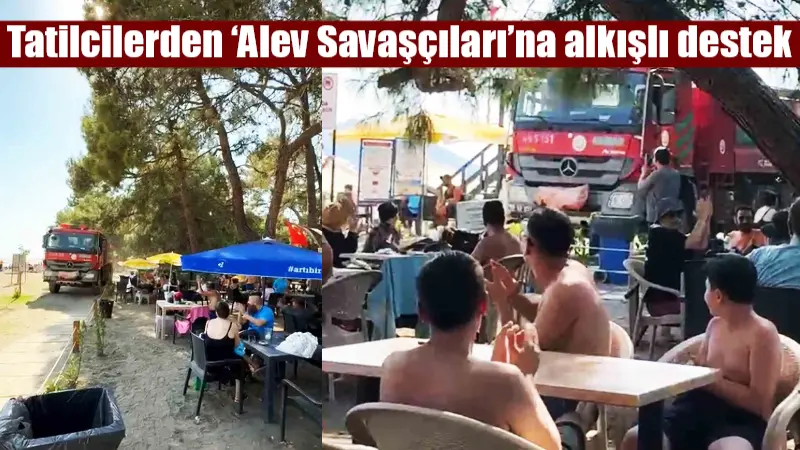 Fethiye’de Alevlerle Savaşan Ekiplere Vatandaşlardan Alkışlı Destek Fethiye'nin Karaot Aymaz sahilindeki orman yangını, tatilcilerin de desteğiyle söndürüldü