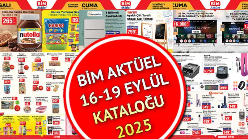 Bim aktüel 16-19 Eylül bim aktüel ürünler 2025 kataloğu yayımlandı.