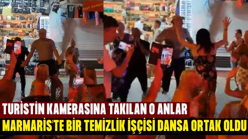 Muğla'nın Marmaris ilçesinde tatile gelen yabancı bir turist, belediye temizlik