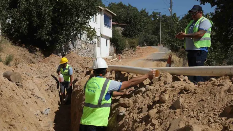 MUSKİ, Menteşe İlçesi Derinkuyu Mahallesi’nde içme suyu hattında yenileme çalışmaları