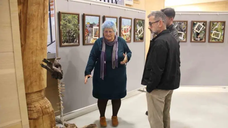 Yaylanın renkleri Karabağlar resim sergisinde Muğla Büyükşehir Belediyesi, Muğla Resim Çalışanları Grubu ve Muğla Sanat