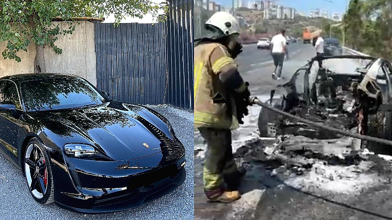İzmir'de iş insanı T.G., 18 milyon lira değerindeki Porsche elektrikli