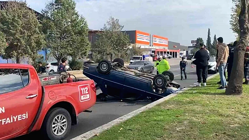 Aydın'ın Efeler ilçesinde M.Ö. yönetimindeki otomobil, başka bir aracın sıkıştırması