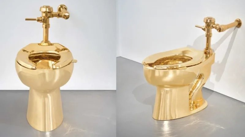 ABD'de düzenlenen müzayedede 18 ayar altın tuvalet, 12.1 milyon dolara