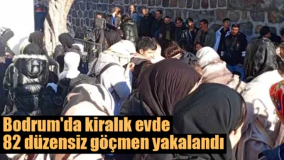 Muğla'nın Bodrum ilçesinde, bir kiralık evde yasa dışı yollarla yurt