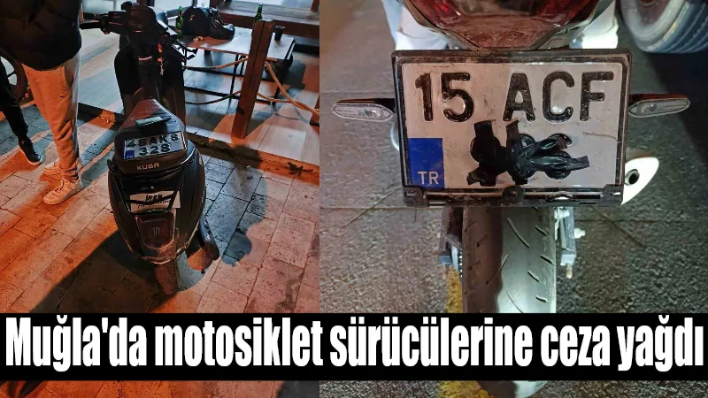 Bodrum'da artan motosiklet şikayetleri üzerine gerçekleştirilen denetimlerde 5 sürücüye toplamda