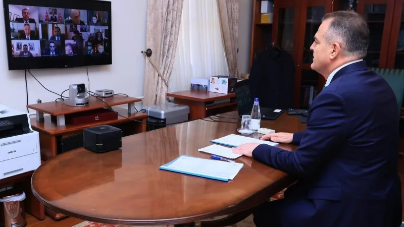 Muğla Valisi Dr. İdris Akbıyık başkanlığında, kaymakamların katılımıyla video konferans