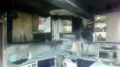 Söke’de bir evde gece saatlerinde çıkan mutfak yangını, su içmek