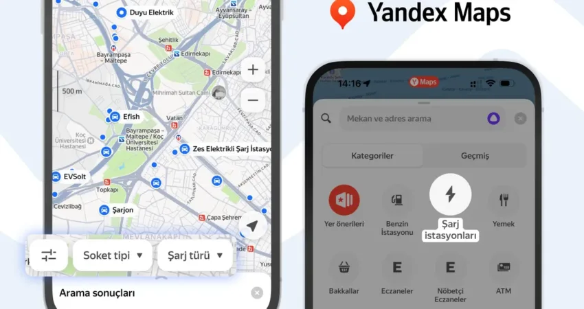 Yandex Maps, Türkiye'de elektrikli araç sahipleri için araçların teknik özelliklerine
