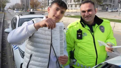 Kırıkkale’de dron denetimine takılan 17 yaşındaki ehliyetsiz sürücü, yakalanmamak için