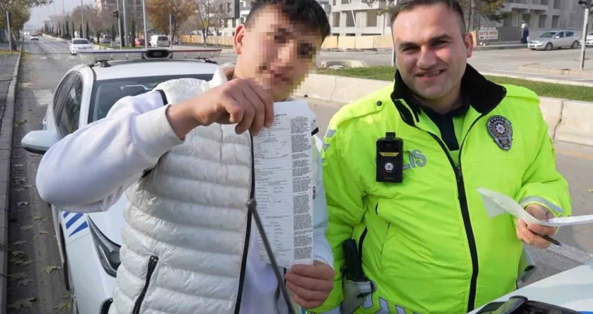 Kırıkkale’de dron denetimine takılan 17 yaşındaki ehliyetsiz sürücü, yakalanmamak için