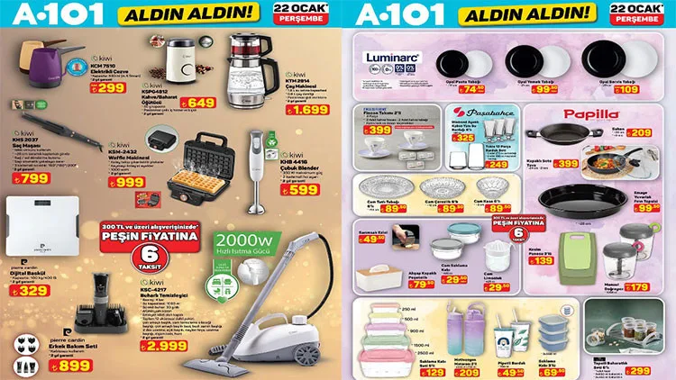 22 Ocak 2026 A101 Aldın Aldın aktüel kataloğu ile yine
