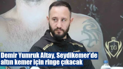 Türk boksör Şükrü Altay ve Arnavut rakibi Albi Sorra, Muğla'daki