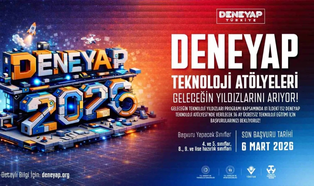Türkiye’nin 81 ilindeki DENEYAP Teknoloji Atölyeleri'nde 36 ay boyunca ücretsiz