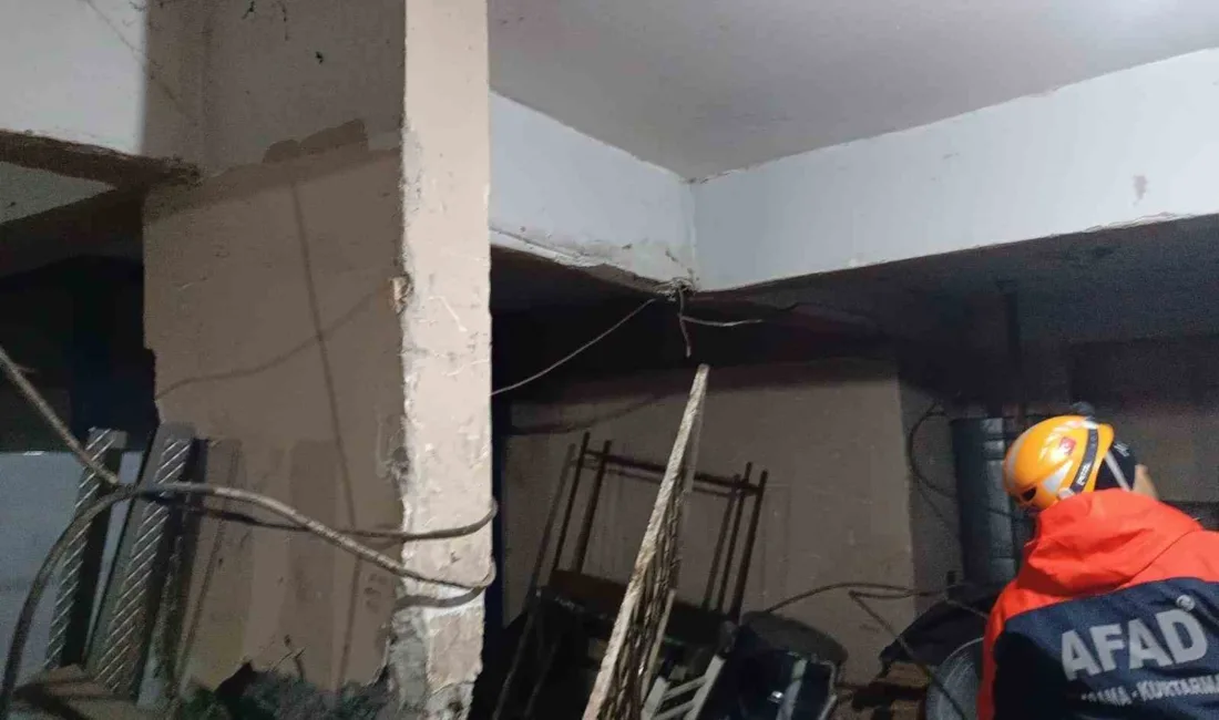 Diyarbakır'ın Bağlar ilçesinde 6 katlı bir apartmanın kolonunda meydana gelen