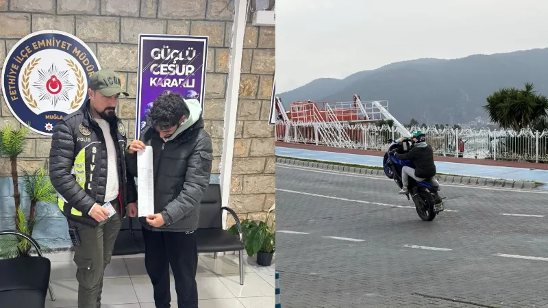 Muğla Valisi Dr. İdris Akbıyık, Fethiye’de tek teker motosiklet kullanarak