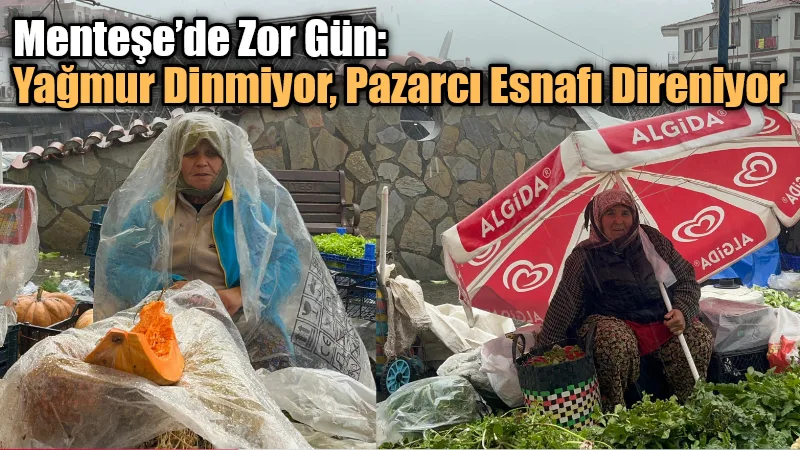 Menteşe’de sabah saatlerinden itibaren etkili olan şiddetli sağanak yağış ve