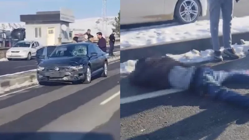 Batman’da bir kişinin hayatını kaybettiği trafik kazasının güvenlik kamerası görüntüleri
