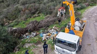 Bodrum’da doğaya gelişigüzel atılan atıklara karşı belediye ekiplerinin mücadelesi aralıksız