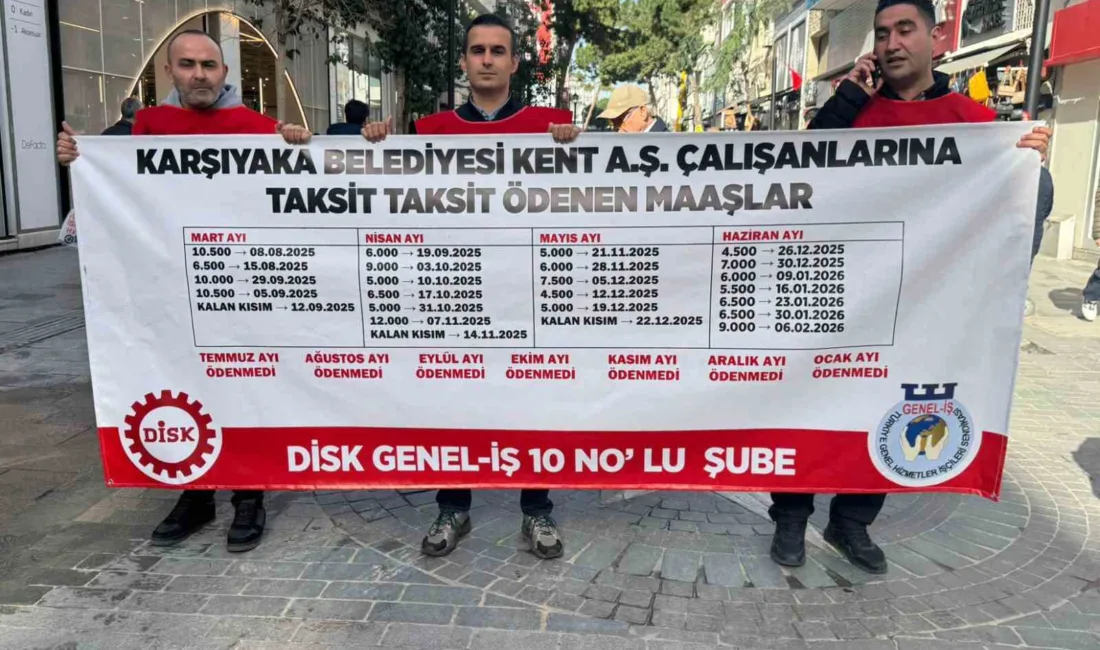 Karşıyaka Belediyesi iştiraki Kent A.Ş. bünyesinde çalışan işçiler, 5 yıldır