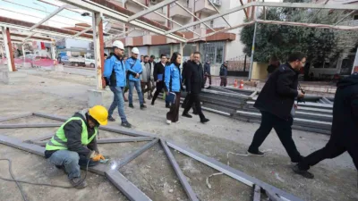 Muğla Büyükşehir Belediyesi, Yatağan Pazaryeri'ni baştan sona yenileyerek; serinletme sistemlerinden