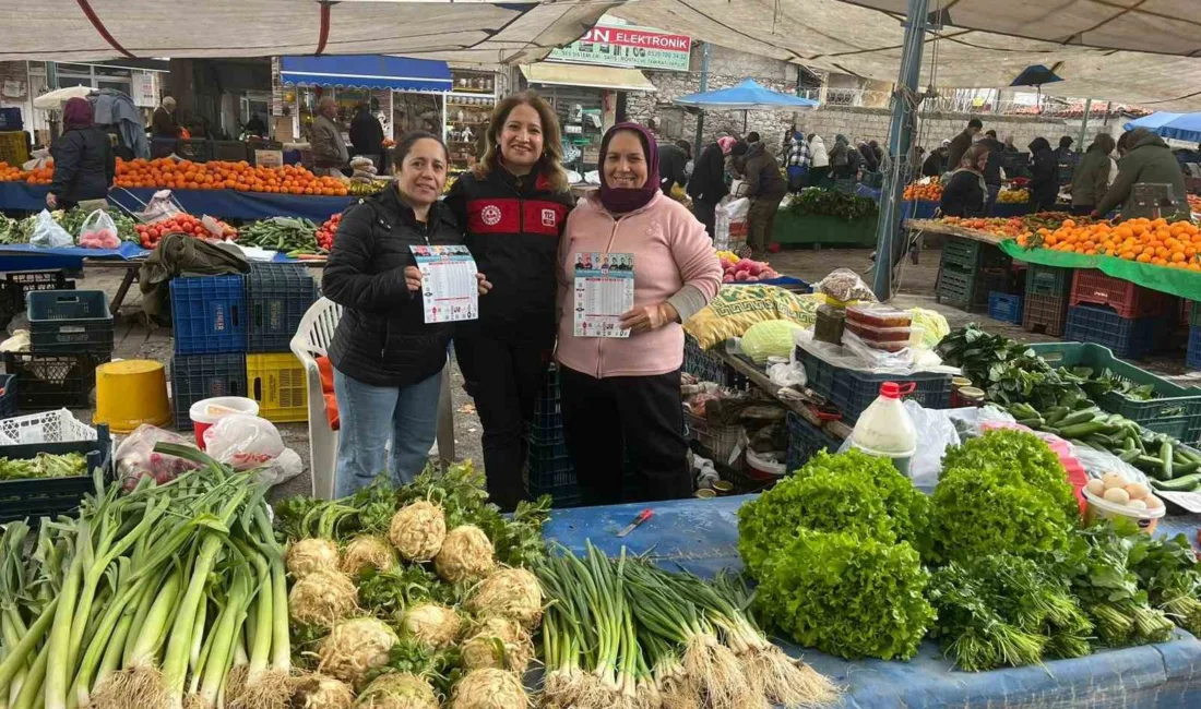 Muğla’da 112 Acil Çağrı Merkezi ekipleri, Menteşe’deki pazar yerinde yağmura