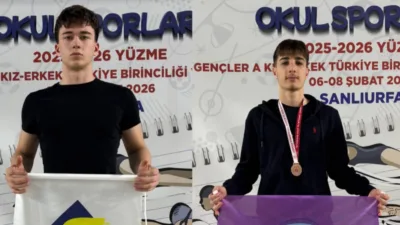 Şanlıurfa’da düzenlenen Okul Sporları Gençler A Yüzme Türkiye Birinciliği yarışmalarında