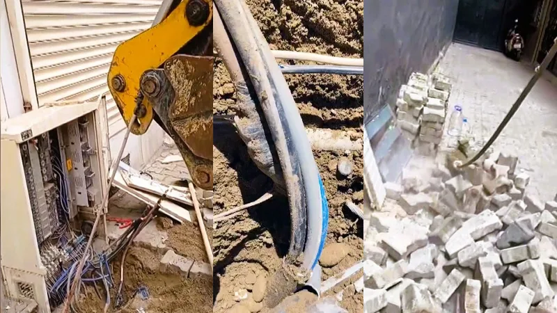 Şırnak’ın Silopi ve Cizre ilçelerinde yer altı elektrik şebekelerine yapılan