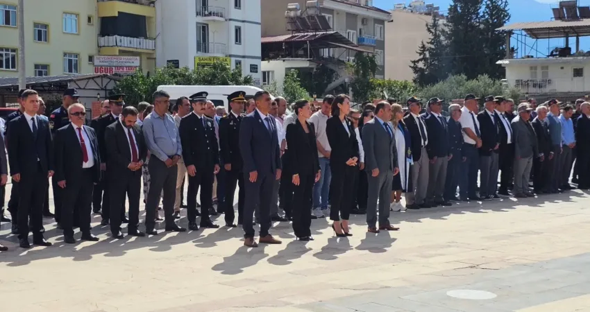 Muğla’nın Seydikemer ilçesinde kutlanan Gaziler Günü töreninde birlik ve beraberlik