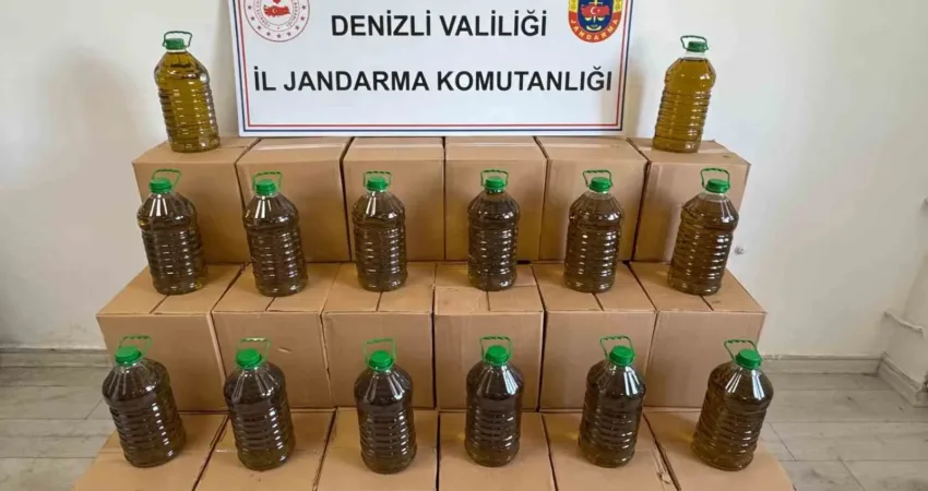 Denizli’de oto tamirhanesinde pamuk ve soya yağlarından sahte zeytinyağı üreten