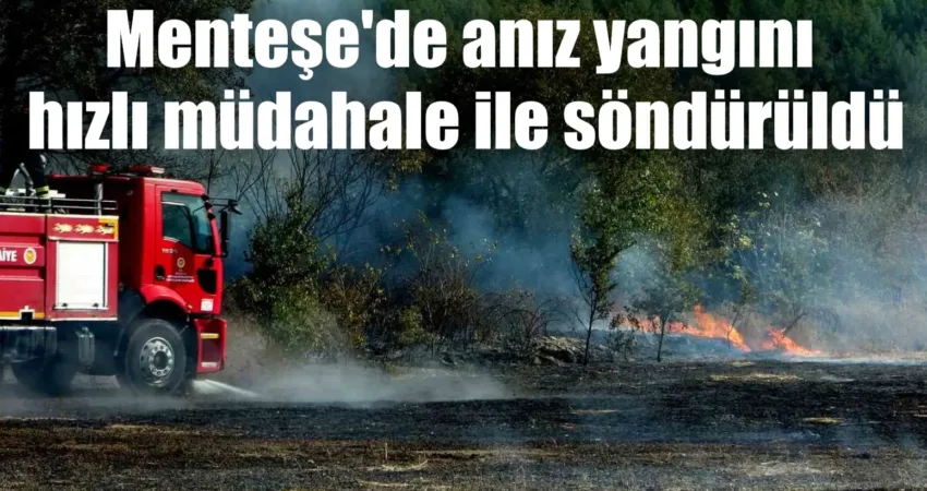 Muğla’nın Menteşe ilçesi Yeniköy Mahallesi’nde çıkan anız yangını, ekiplerin hızlı
