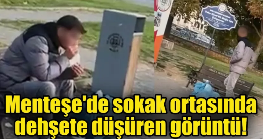 Muğla’nın Menteşe ilçesinde bir vatandaşın kamuya açık alanda yasaklı madde