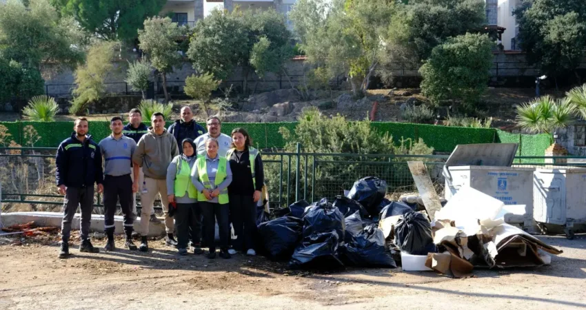 Bodrum Belediyesi ekipleri, şiddetli yağmur sonrası Tabiat Varlıklarını Koruma Genel