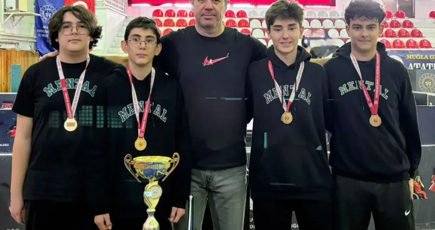 Okul Sporları Masa Tenisi il şampiyonası turnuvasında Menteşe Anadolu Lisesi