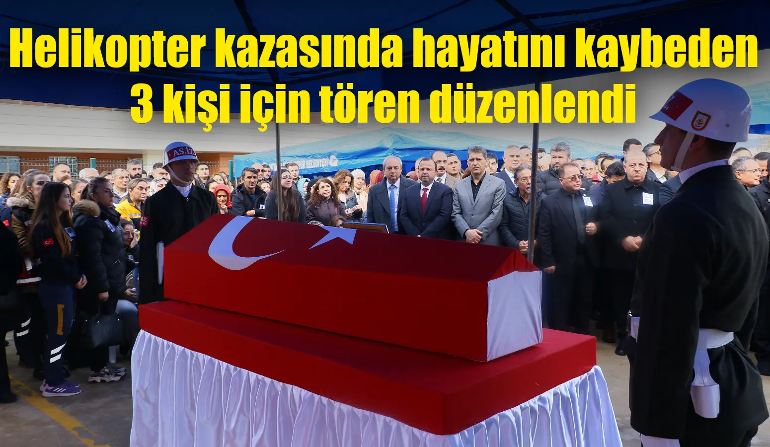 Muğla'da meydana gelen helikopter kazasında hayatını kaybedenler için Antalya'da tören