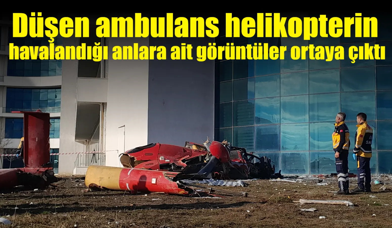 Muğla Eğitim ve Araştırma Hastanesi'nden havalanan ambulans helikopterin hastaneye çarpmadan