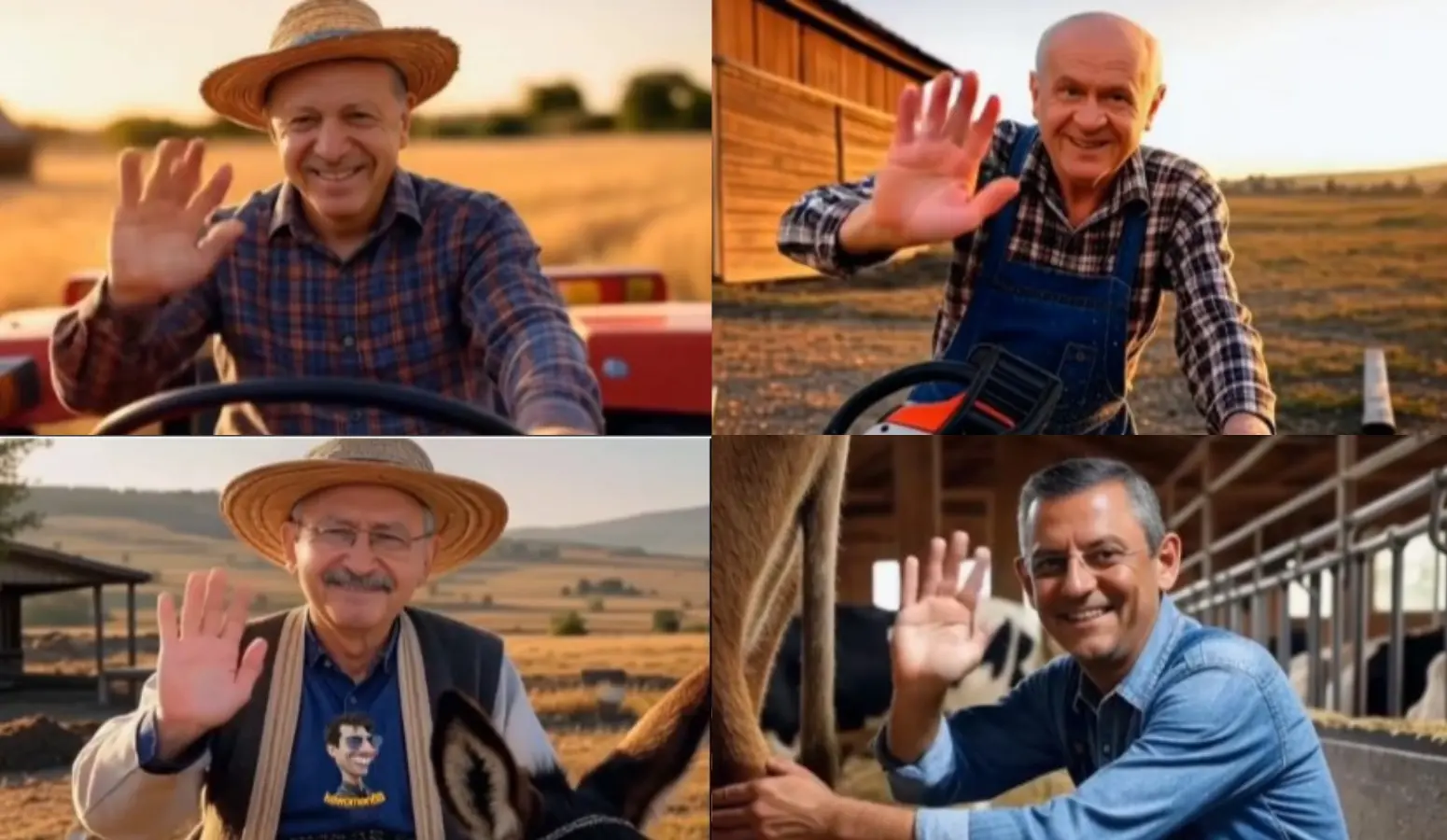 “Kanowen” isimli sosyal medya kullanıcısı yapay zekadan yararlanarak, liderleri köyde