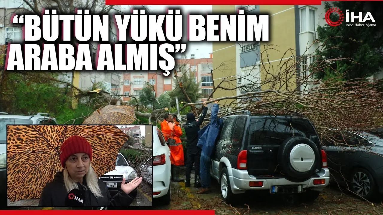 ‘Turuncu kod' uyarısı verilen Antalya'da şiddetli rüzgar ve yağış nedeniyle