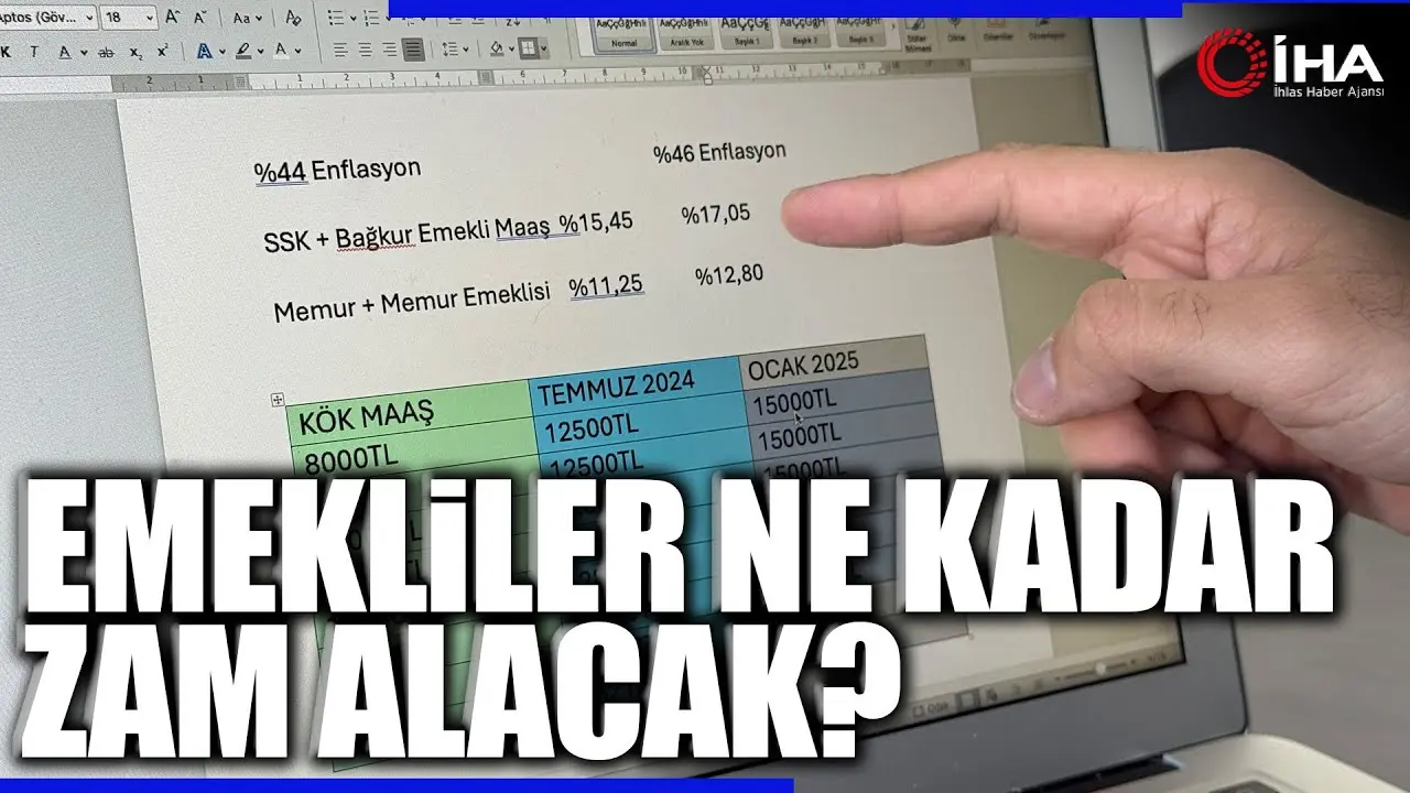 Emekli maaş zamlarının belirlenmesinde rol oynayan enflasyon rakamları ile birlikte