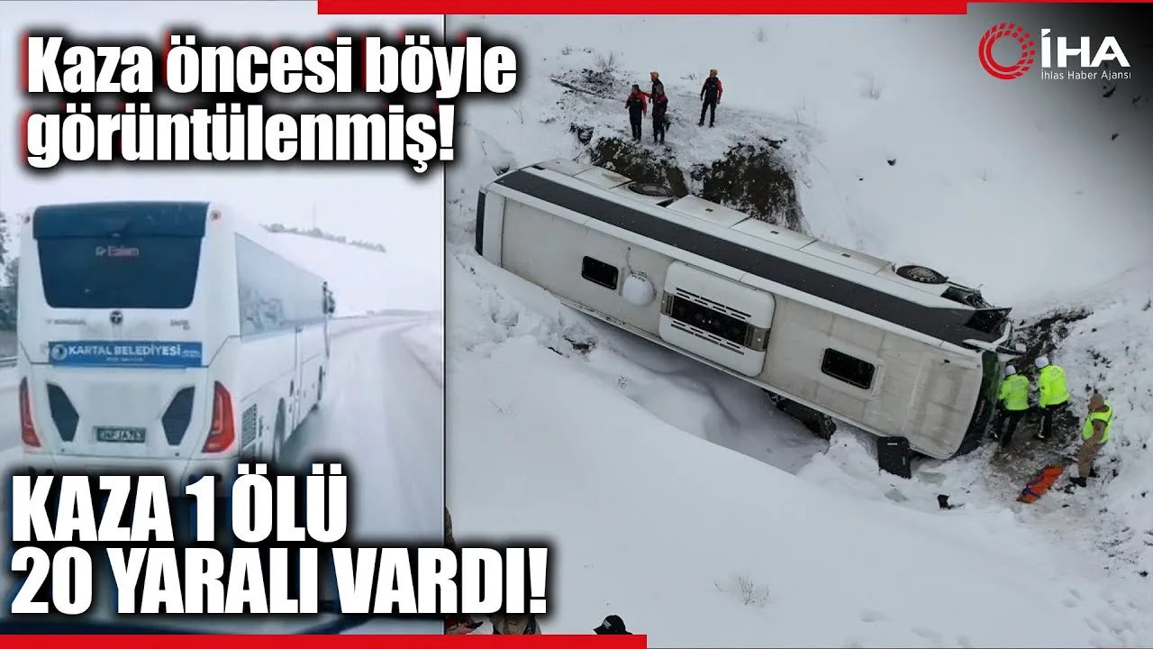 Erzincan'da cumartesi günü yolcu otobüsünün şarampole devrilmesi sonucu 1 kişinin