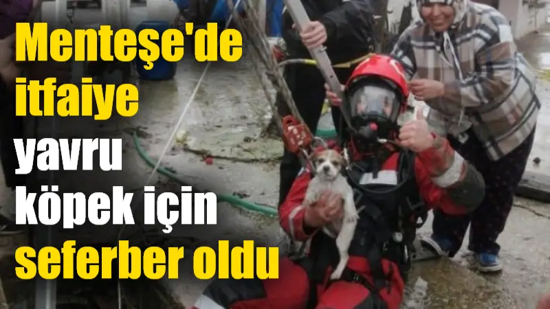 Menteşe’nin Doğan Mahallesi’nde 20 metre derinliğindeki boş bir kuyuya düşen