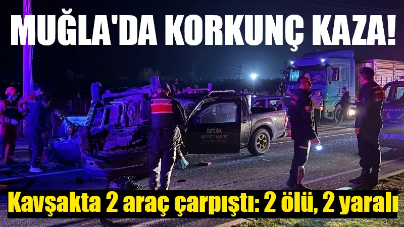 Muğla’nın Yatağan ilçesinde iki aracın çarpışması sonucu meydana gelen trafik