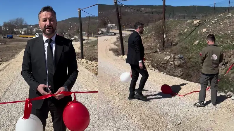 Karabük Eskipazar Belediye Başkanı Serkan Civa, tamamlanan köprü açılışını tek