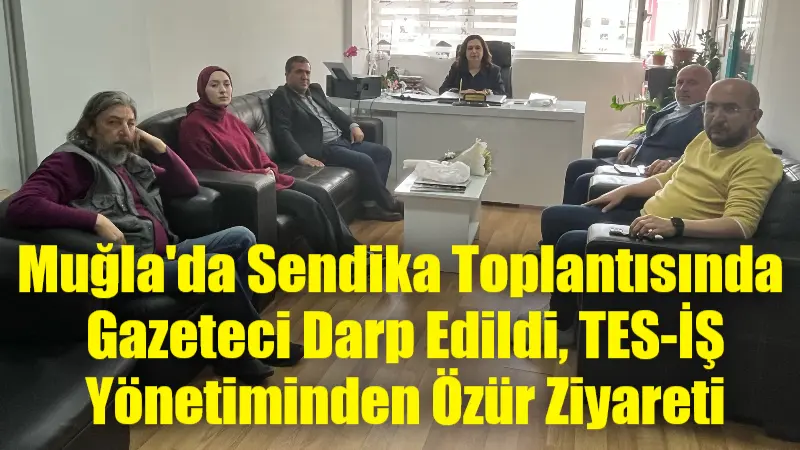 Muğla Büyükşehir Belediye Başkanı Ahmet Aras ile TES-İŞ Sendikası üyeleri