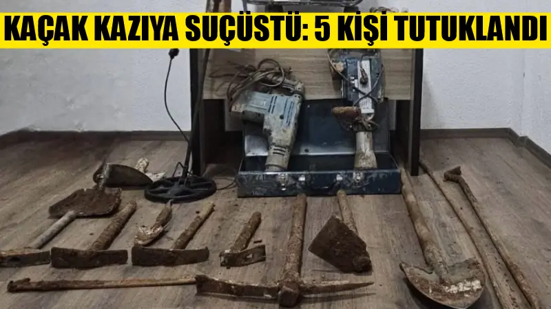 Muğla’nın Marmaris ilçesinde gece yarısı düzenlenen operasyonda kaçak kazı yapan